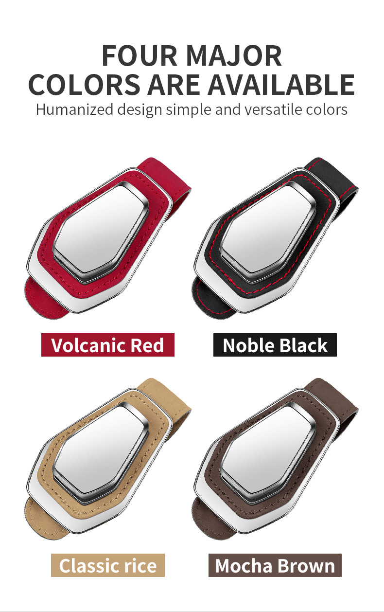 Car suede glasses clip universal hardware car inner glasses clip ticket clip export popular products multi-color