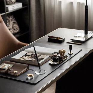 Modern Light Luxury Study Desktop Writing Board Pen Ashtray Soft Decoration Combination with Ornaments Decoration Model Room