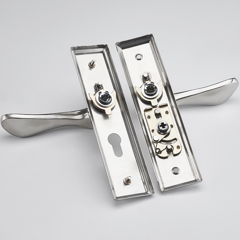Cerradura de la puerta del inodoro baño universal interior de acero inoxidable manija de la puerta lengüeta única cerradura de la puerta del hogar