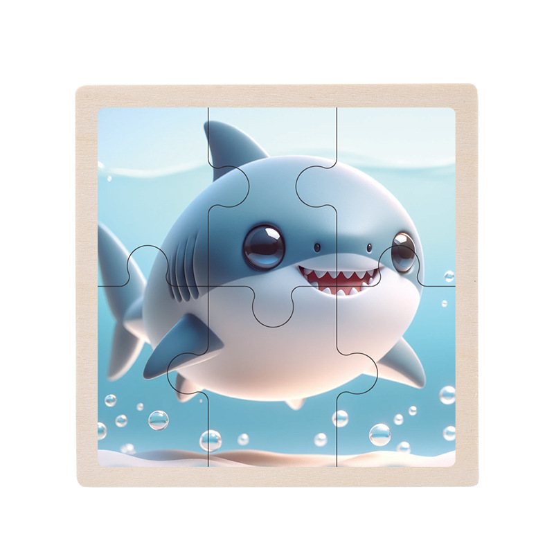 Rompecabezas de madera de los niños dinosaurio animal océano bebé iluminación cognitiva rompecabezas juego educación temprana juguetes educativos