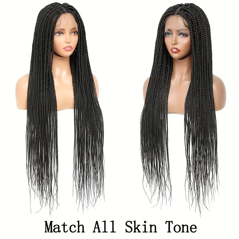 TEMUクロスボーダー外国貿易熱売レースおさげかつらレディースロングストレート化繊ヘッドカバーレースブレイドwig|undefined