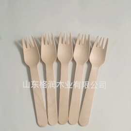 工厂直供160MM一次性木质叉  甜品套装 桦木