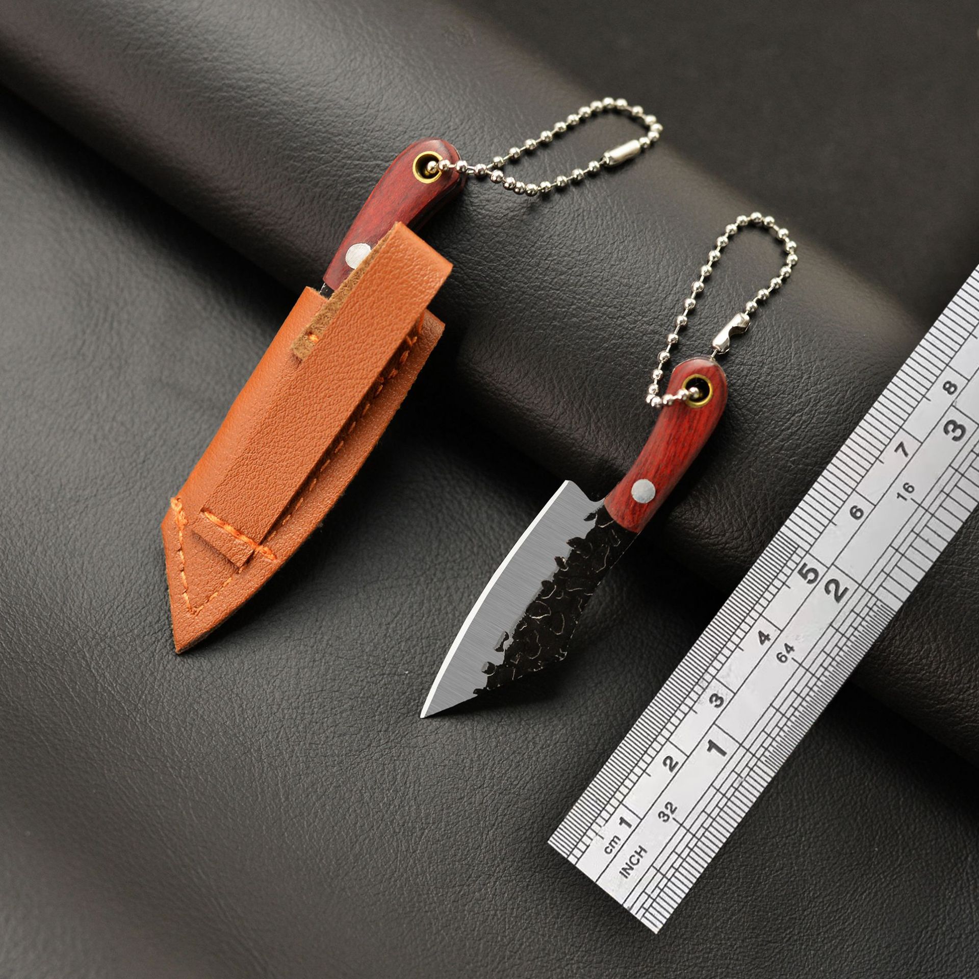 钥匙扣小菜刀迷你小刀礼品刀快递刀随身刀钥匙刀非折叠刀挂件配饰