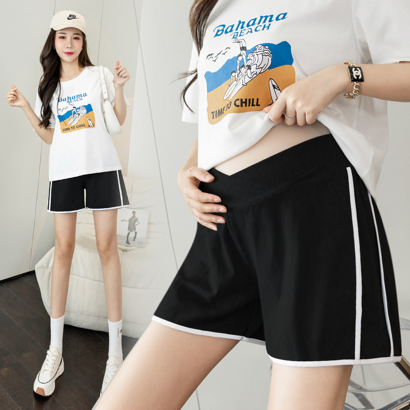 Maternity Shorts for Summer, Thin Style, Low-Waist, Wide-Leg Casual Pants, Loose Fit, Versatile Sports Pants for Women Maternity Shorts for Summer, Thin Style, Low-Waist, Wide-Leg Casual Pants, Loose Fit, Versatile Sports Pants for Women