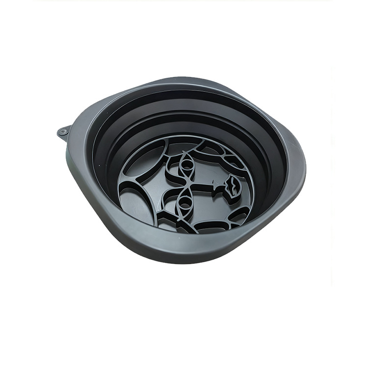 Nuevo tipo transfronterizo de silicona compresas de hielo plegables lavabo facial compresas frías lavabo facial portátil al aire libre lavabo facial plegable