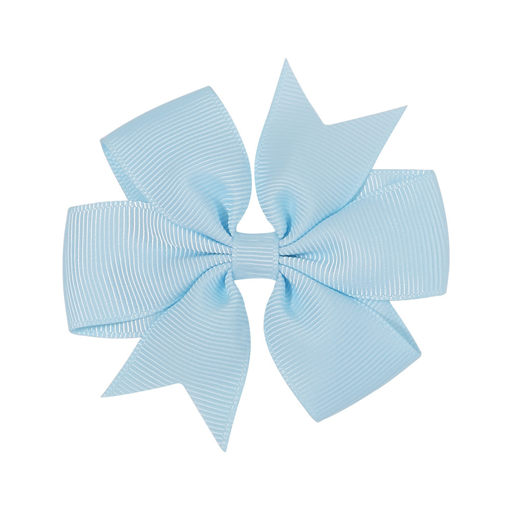 Transfronterizos Europa y América Amazon hecha a mano burbuja de flores para niños cola de golondrina en V ribbed cinta arco clip para el pelo image 23