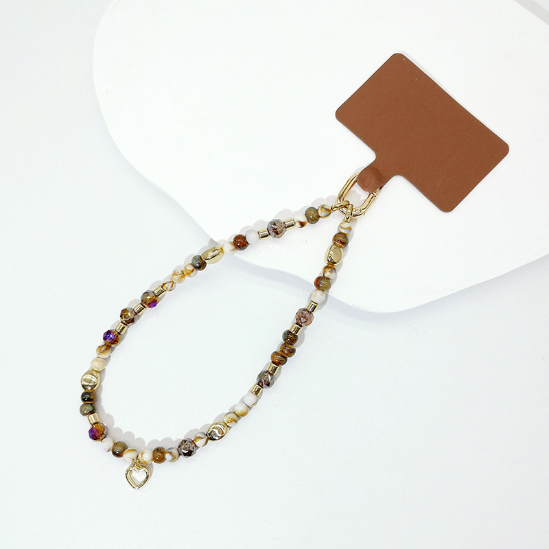 Eenvoudige Stijl Geometrisch Patroon CCB Kristallen Kralen Glazen Kralen Mobiele Telefoon Lanyard display picture 3