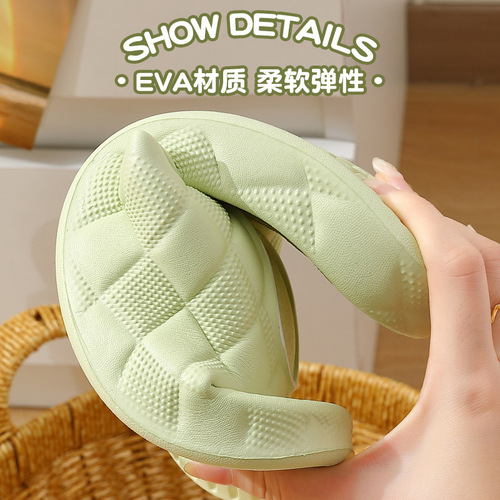 Slip-on Eva Thick Sole Slip-Resistant Home Bathroom Shower Non-Slip Cool Slippers for Men Outdoors Summer for Women Household Wholesale