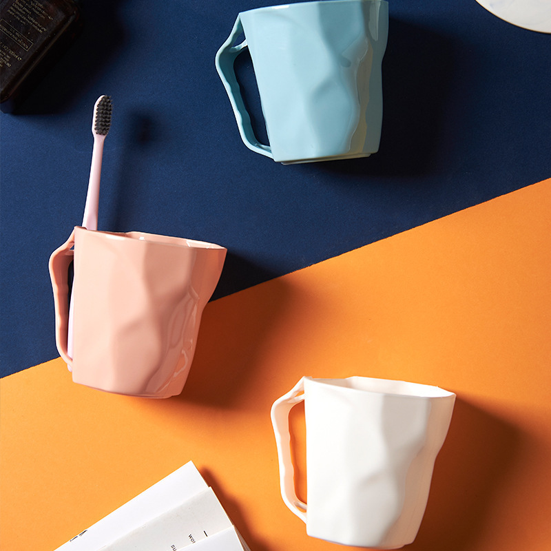 Mouthwash For Home Use, Ins-style, Simple And Creative, Contrasting Color Wash Cup, Couple's Creative Toothbrush Cup_voghion.com