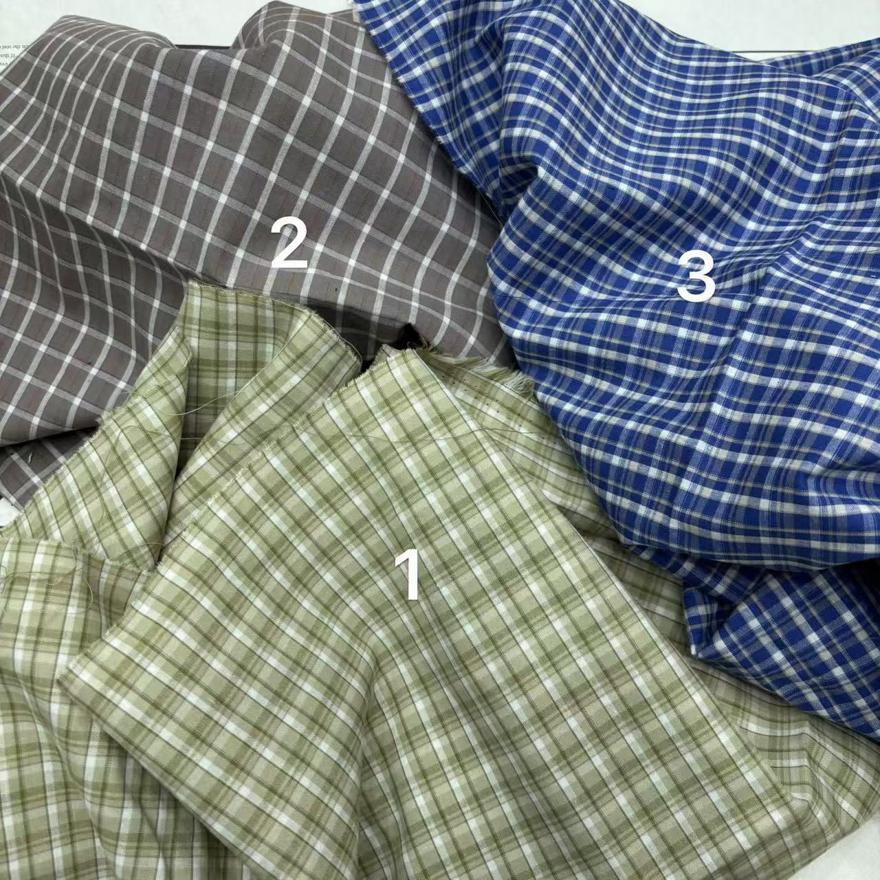 全棉复古韩系春夏色织格子衬衫连衣裙童装睡衣头饰娃娃衣鞋材帽子