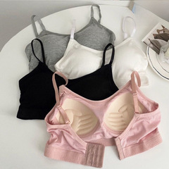 Underwear women's non-wired camisole all-in-one tube top student high school girl anti-exposure shock-proof chest wrap bra
