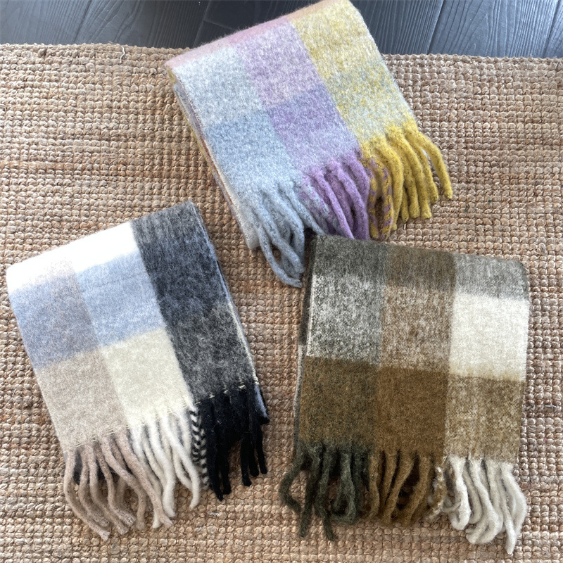 Rainbow demi-season scarf