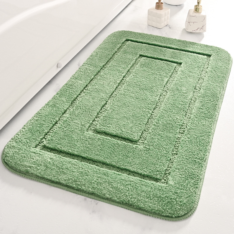 Alfombra de piso de baño en forma de fondo de microfibra transfronteriza baño Baño antideslizante baño color sólido alfombra absorbente alfombra de baño