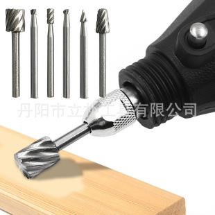 6Pc High-Speed Steel Woodworking Small Rotary File Grinding Head DIY Carpenter Grinding and Trimming Power Tool Set