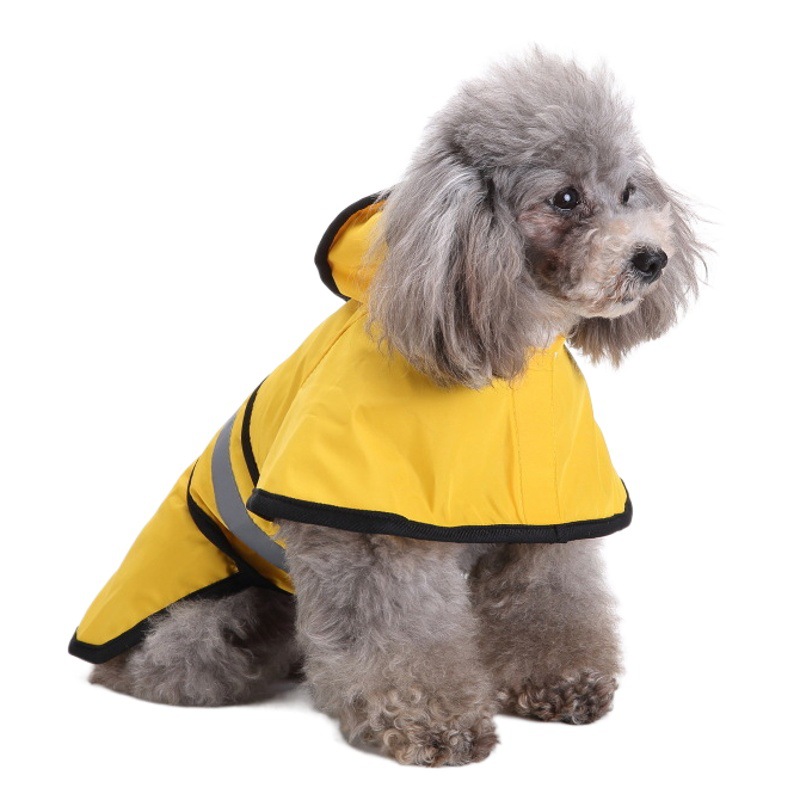 Amazon Venta caliente perro impermeable pequeño perro impermeable a prueba de viento ropa para mascotas reflexivo poncho ropa suministros al por mayor