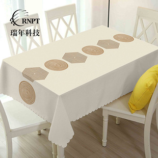 RNPT Ruian [Factory Hot Selling] Simple Waterproof Tablecloth PVC Plastic Tablecloth Rectangular Coffee Table Tablecloth