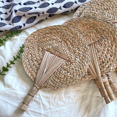蒲扇草編み工芸扇子編み草扇納涼蒲扇夏手回しクラシック芭蕉扇メーカー卸