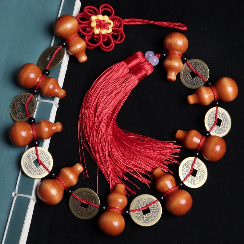 Bonor Chinese knot five emperor money pendants, Jiajia Zhi directly through the six emperors, eight emperor plum blossoms, ten emperor plum blossom door to the door pendant