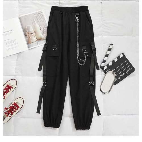Handsome Street Overalls Women's  Spring and Autumn Student Korean Style Loose Hip-Hop BF High Waist Slimming Leg Sweatpants