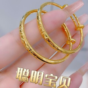 Gold Showroom Spot Wholesale 5D Gold Bracelet Mobius Bracelet Special-Shaped Bracelet Pure Gold 999 Genuine
