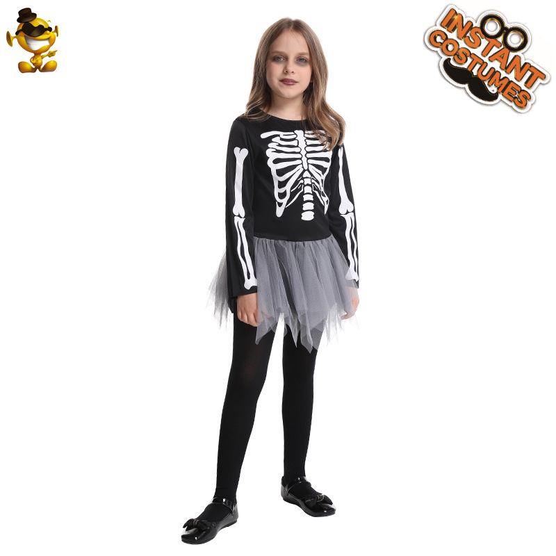 De Halloween de Los Niños del hueso fantasma vestido cráneo Cosplay mascarada partido la etapa traje rendimiento image 1