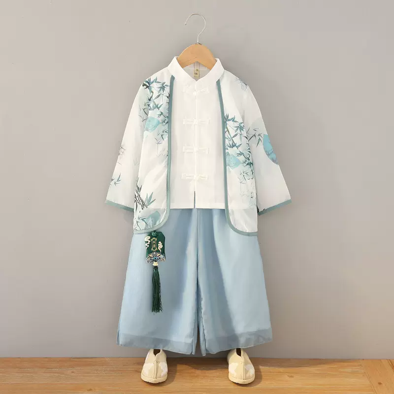 儿童汉服男童2025新款男孩新中式古装古风帅气儿童端午节唐装改良