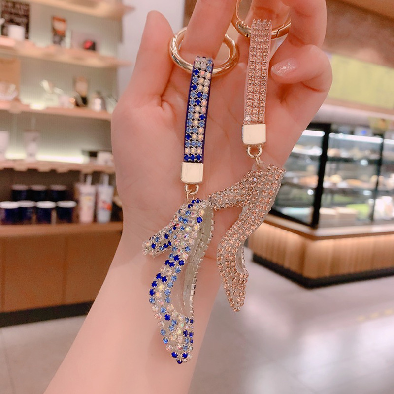 Lady High Heel Arylic Inlay Artificial Crystal Women's Bag Pendant Keychain display picture 8
