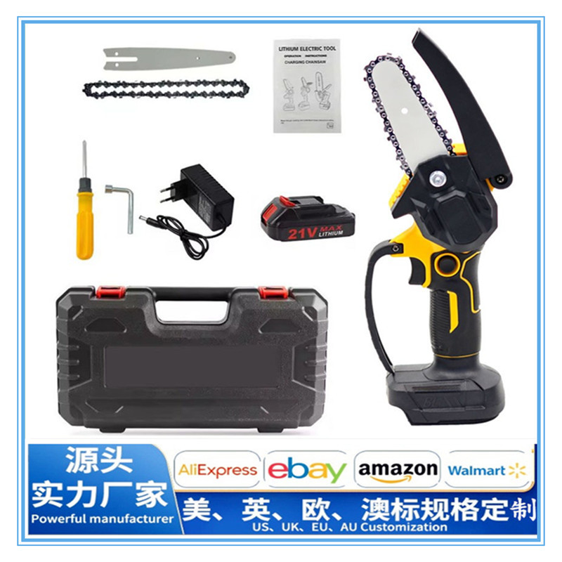 21V 锂电单手锯小型家用充电式电锯电动链锯户外木锯迷你锯树有刷