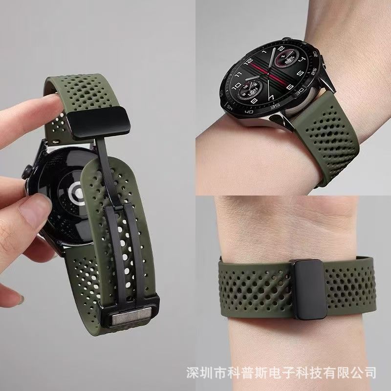 小米Watch s 4 Sport公式同タイプの通気性バンドxiaomマグネット折り畳みiシリコンバンドを適用します。|undefined