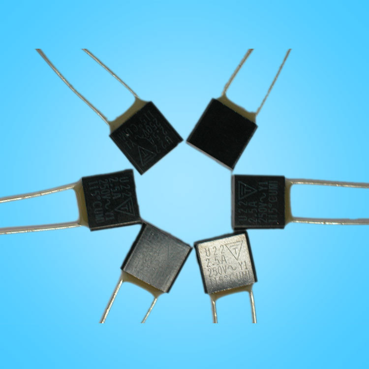 温度保险丝原装现货促销2A150℃250V方头温度保险丝H145 2A 150℃