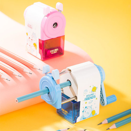 Deli 0641 hand pencil sharpener pencil sharpener pencil sharpener manual children's pencil sharpener cartoon automatic