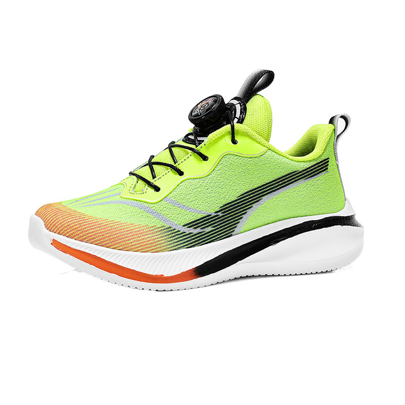 Red Rabbit Kids Sports Zapatos de malla zapatos giratorios botones zapatos de carreras profesionales ligeros de suela suave