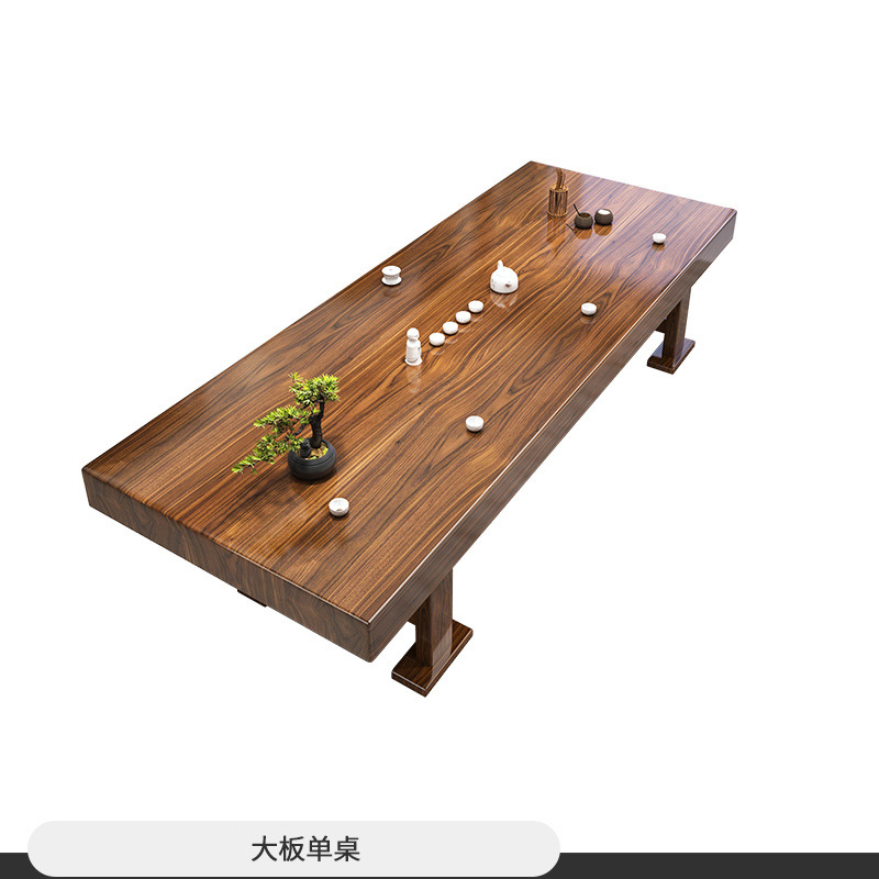 Mesa de té de alta gama de madera maciza, combinación de mesa y silla, mesa de té para el hogar chino, mesa de té para la oficina de té, un juego completo