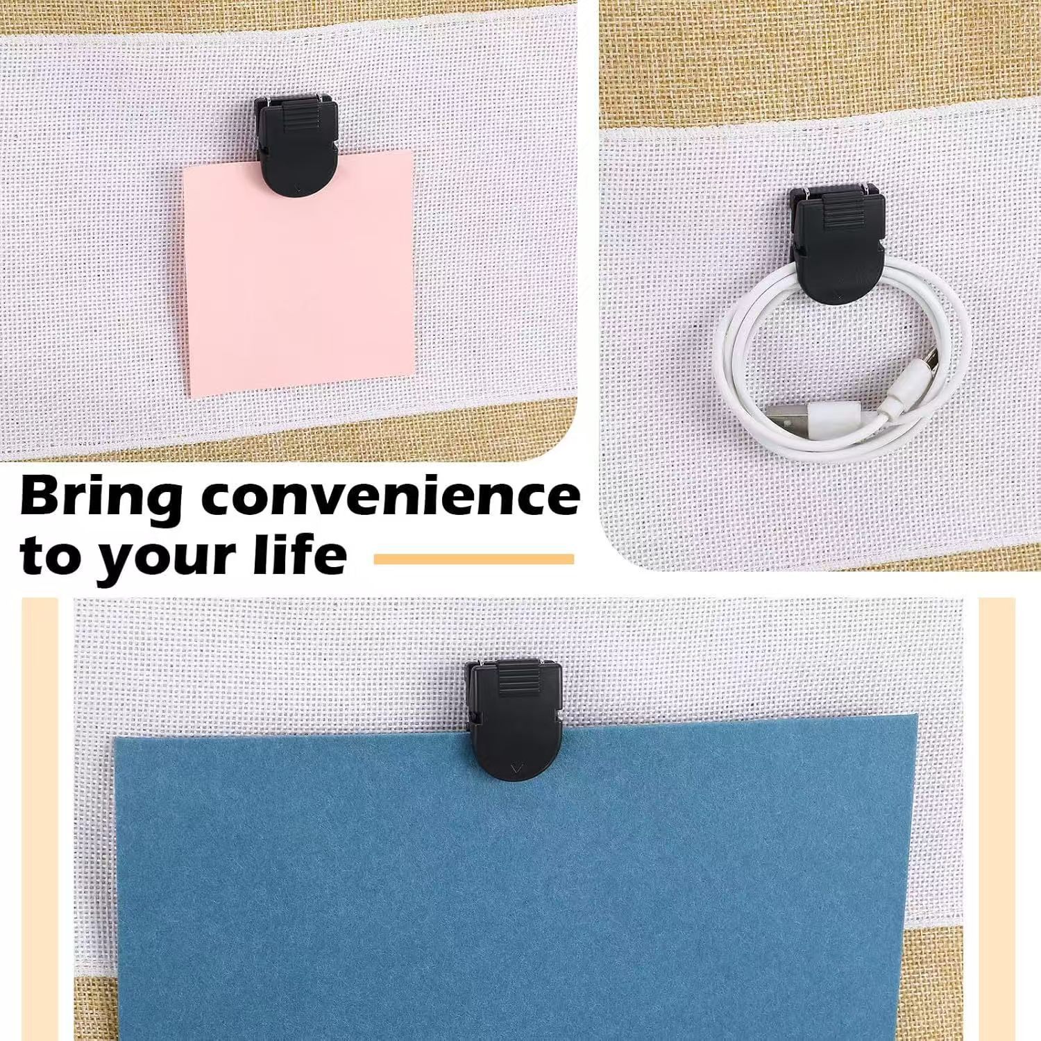 Black fabric clip (4.6g)