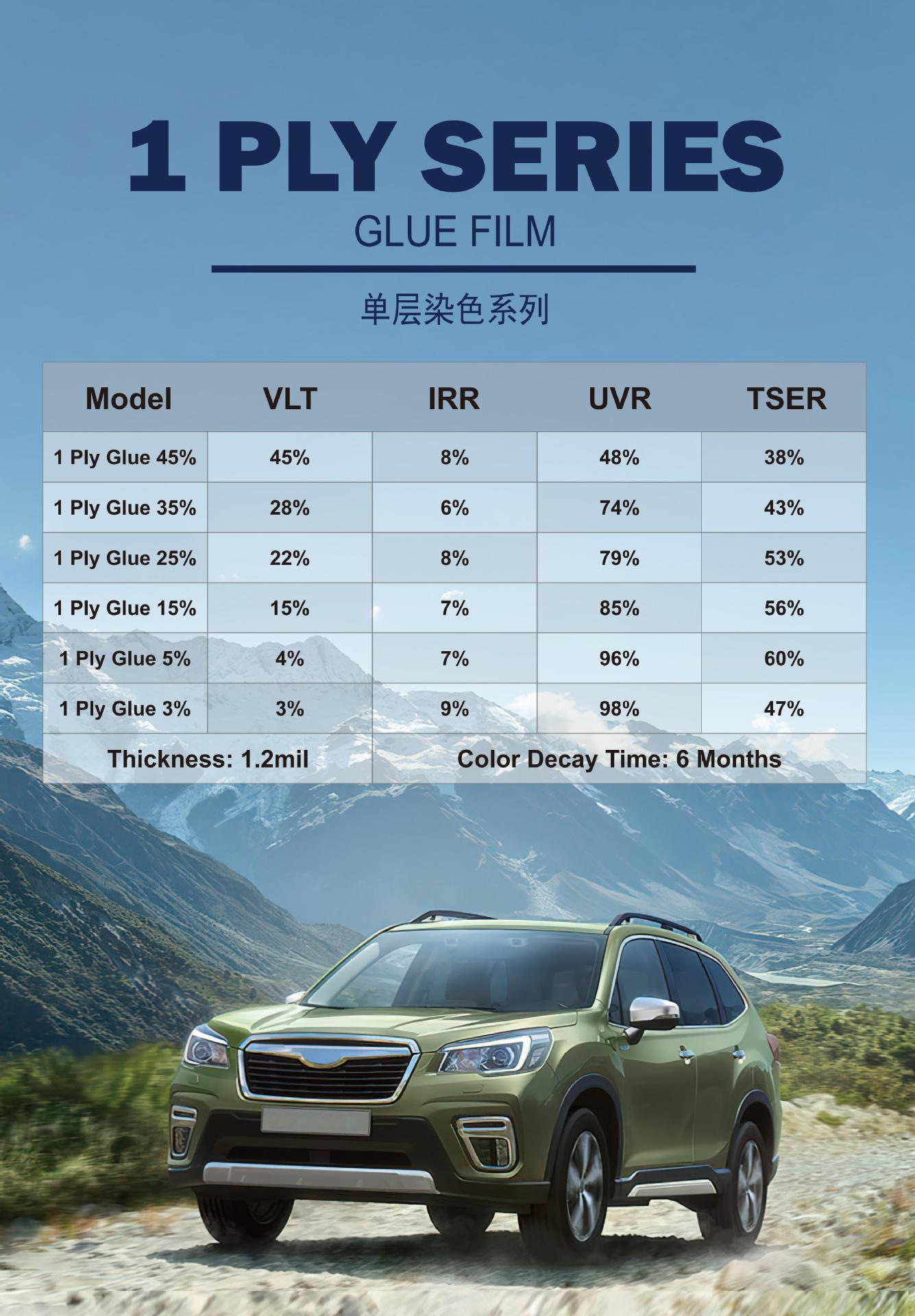 Single-Layer Series Car Window Film, Explosion-Proof Film, Safety Film, Solar Film, Full Car Wrap Film, Direct Sales from the Manufacturer