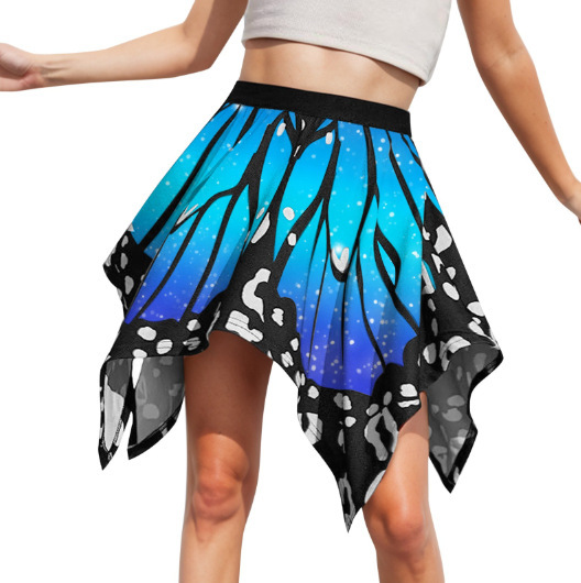 Cross-Border Women's Carnival Festival Butterfly Dress, Festive Atmosphere Butterfly Short Dress