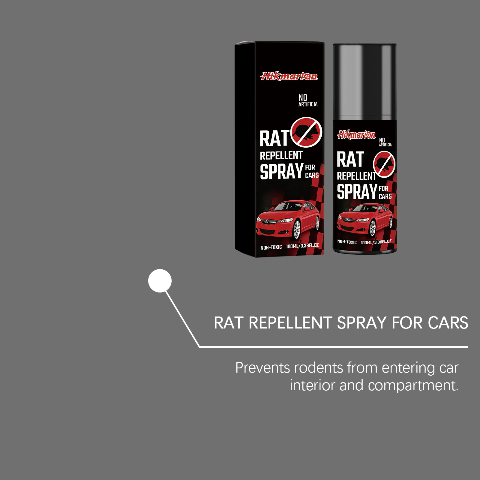 Hikmarion Car Rat Repellent Spray, Car Engine Rat Repellent Spray for Daily Safety and Convenience