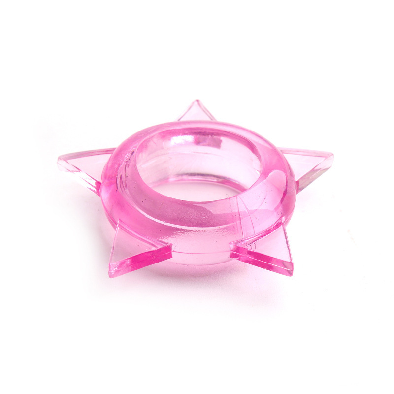 TPE Locking Delay Penis Ring, Anti-Rolling Foreskin Barrier Ring, Random Color — detail image 12