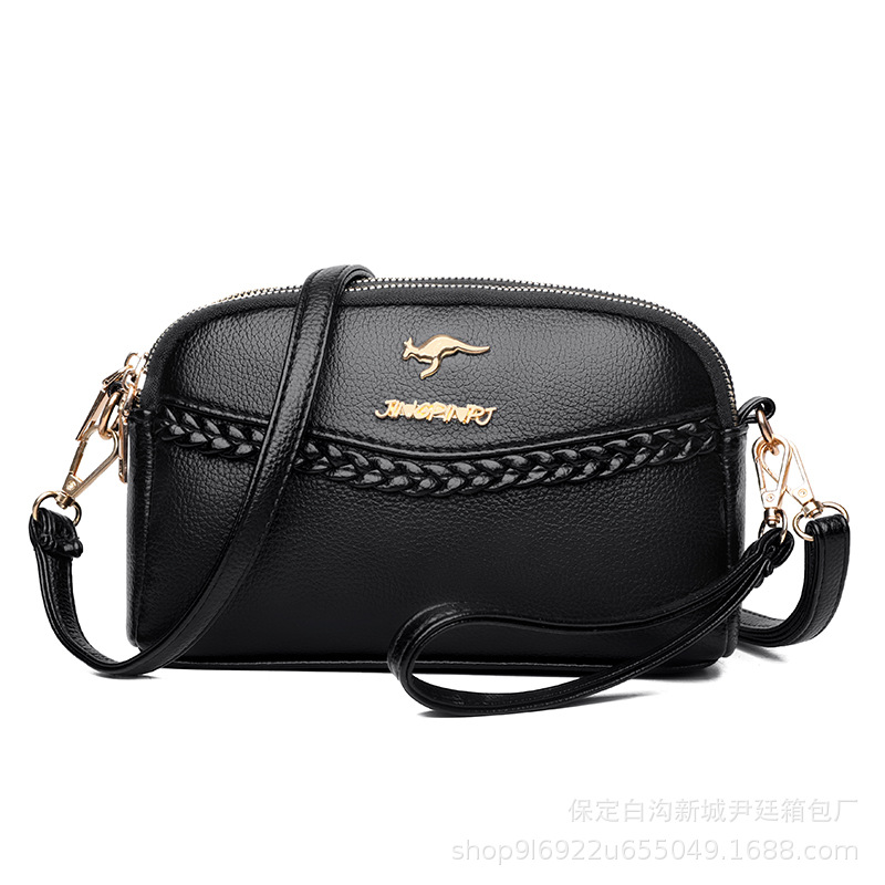 Comercio exterior al por mayor 2023 nuevo estilo occidental de tres capas de las mujeres del bolso de moda todo fósforo hombro bolsa de mensajero pequeña bolsa