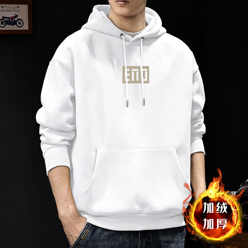 Chaqueta encapuchada de hombre marca de moda de terciopelo de primavera y otoño de hombre nueva chaqueta blanca de moda de hombre chaqueta de moda