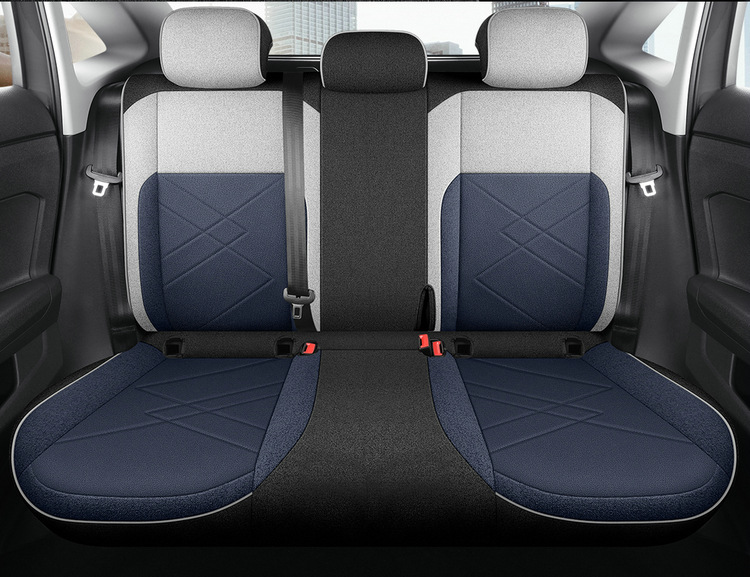 Volkswagen Lavida Xinrui Xr Seat Cover Set, Full Coverage Car Seat Cushion, Cotton Linen Fabric Seat Cover Set, Full Coverage