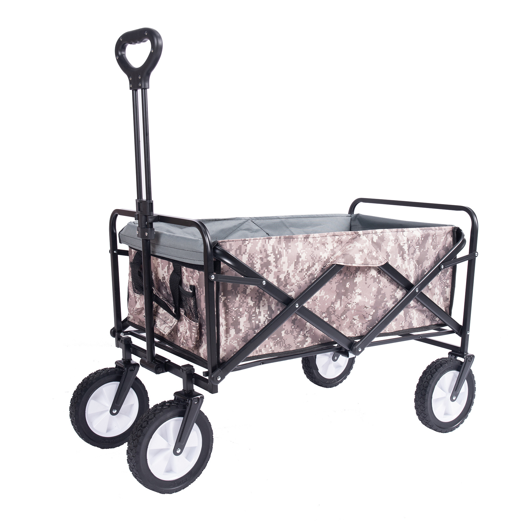 Portable Foldable Camping Cart Large Capacity Outdoor Trolley_voghion.com