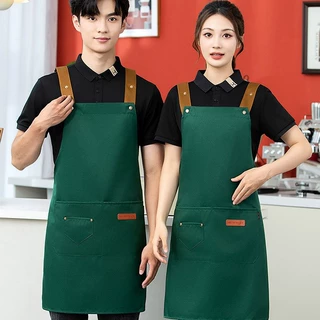 定制防水餐饮工作服围裙logo印字咖啡奶茶店上班专用服务员围腰女