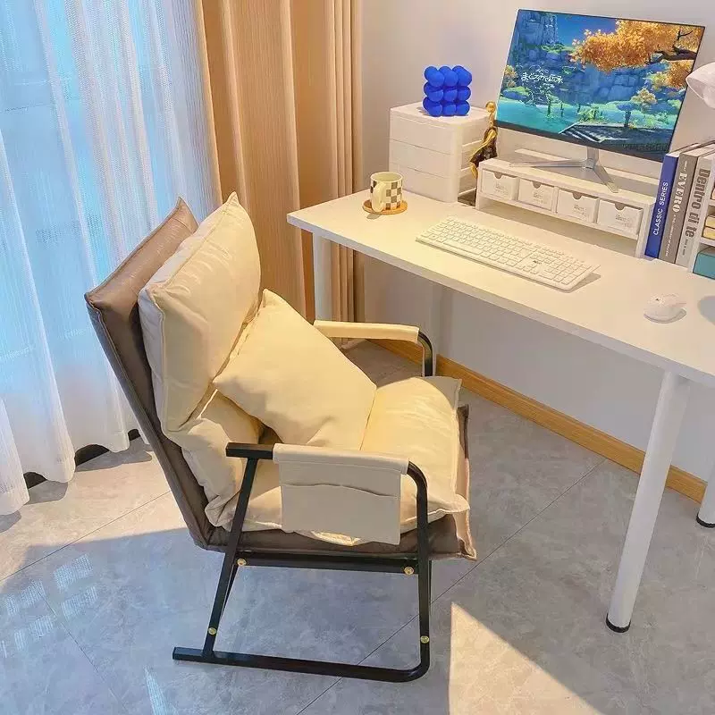 午睡折叠椅宿舍懒人电脑椅寝室电脑桌居家办公卧室书房打游戏椅子