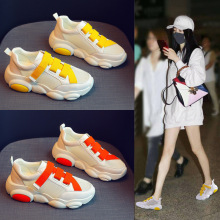 小熊鞋女鞋2025新款春鞋网红透气潮鞋超火夏款秋款休闲小白老爹鞋