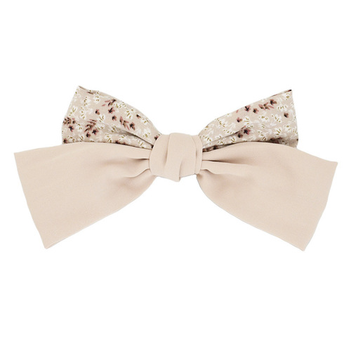Internet celebrity small floral plaid big bow hairpin ins cute spring clip headwear Korean hairpin on the back of the head for women