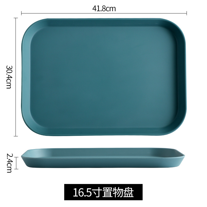 Insトレー北欧風茶盤客間カップ盤家庭用レストラン長方形放水カップ盤果物メラミン盤|undefined
