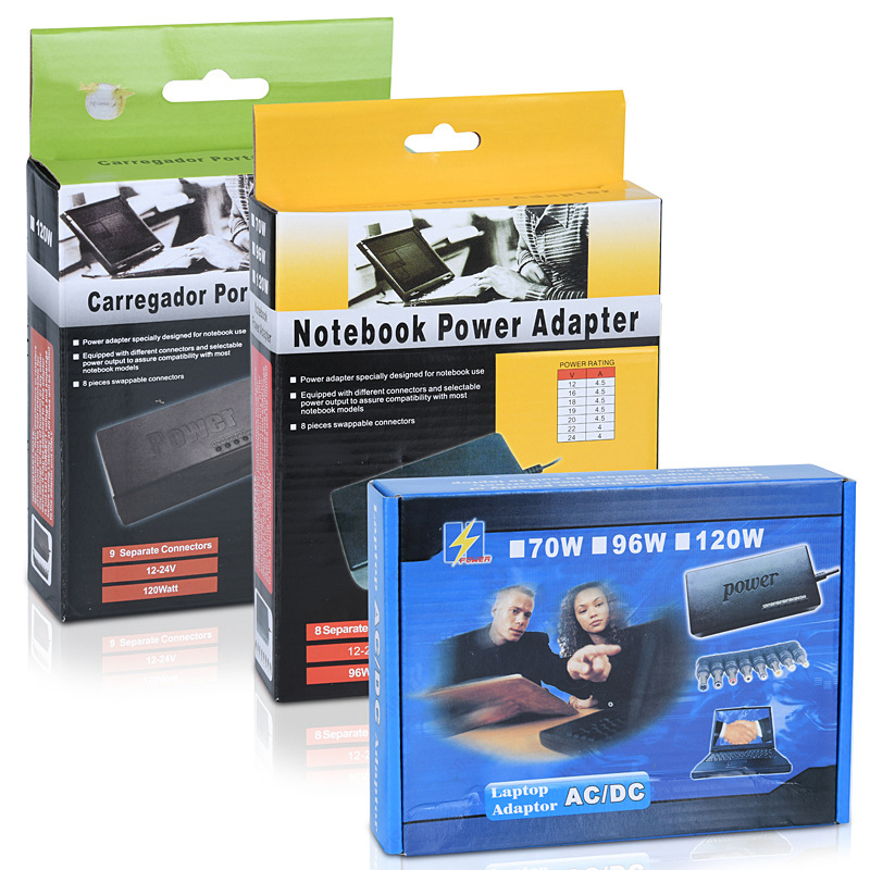 Cargador multifuncional de la energía del cuaderno del adaptador 12-24V del cuaderno de la fábrica 96W de Shenzhen