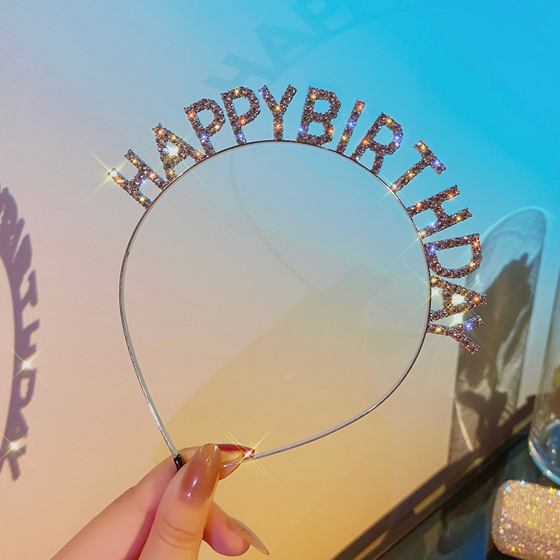 Alloy Material Fashion Letter Alloy Rhinestone Plating Metal Rhinestones Crown