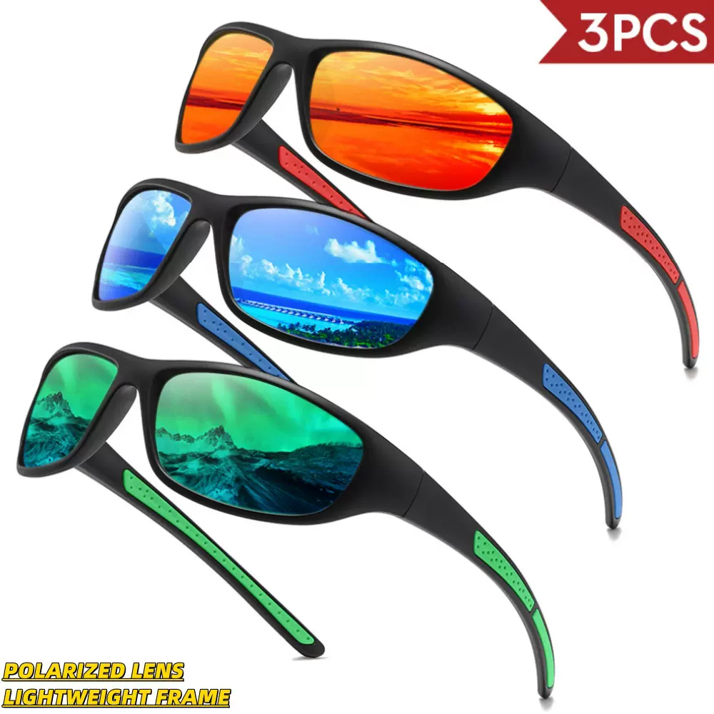 新款跨境男士偏光太阳镜驾驶骑行眼镜防紫外线女士户外运动墨镜